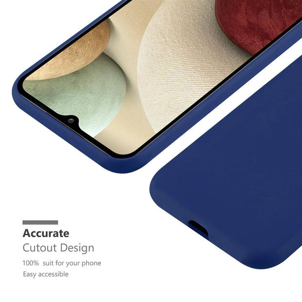 Cadorabo Hoesje geschikt voor Samsung Galaxy A12 / M12 in CANDY DONKER BLAUW - Beschermhoes TPU silicone Case Cover