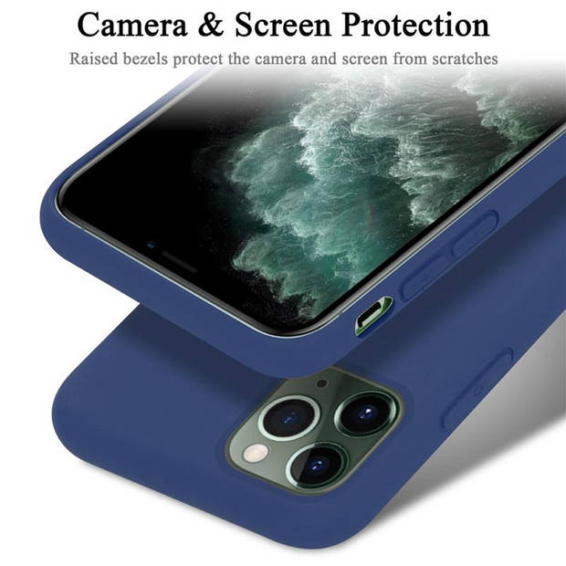 Cadorabo Hoesje geschikt voor Apple iPhone 11 PRO MAX Case in LIQUID BLAUW - Beschermhoes TPU silicone Cover