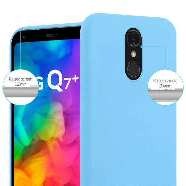 Cadorabo Hoesje geschikt voor LG Q7 / Q7a / Q7+ in CANDY BLAUW - Beschermhoes TPU silicone Case Cover