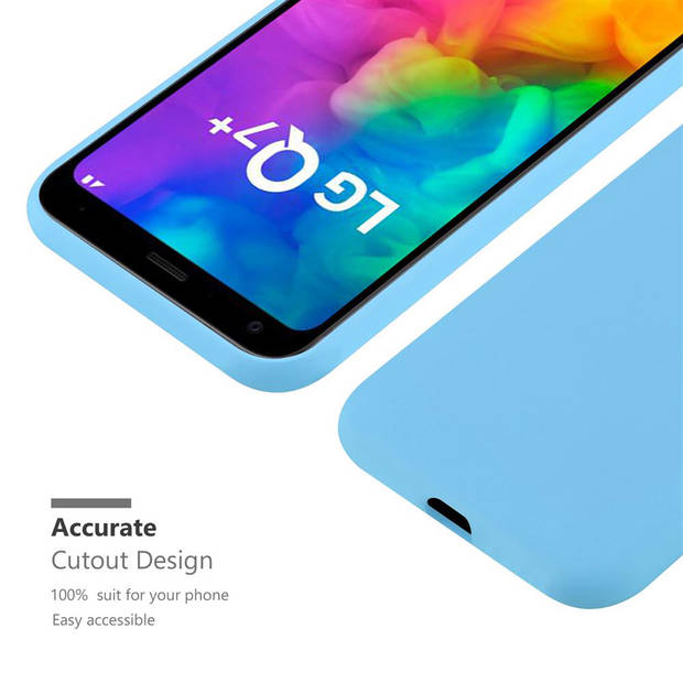 Cadorabo Hoesje geschikt voor LG Q7 / Q7a / Q7+ in CANDY BLAUW - Beschermhoes TPU silicone Case Cover