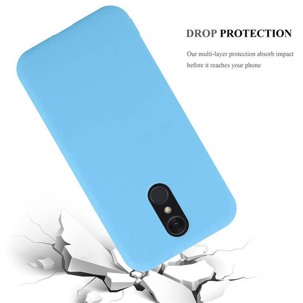 Cadorabo Hoesje geschikt voor LG Q7 / Q7a / Q7+ in CANDY BLAUW - Beschermhoes TPU silicone Case Cover