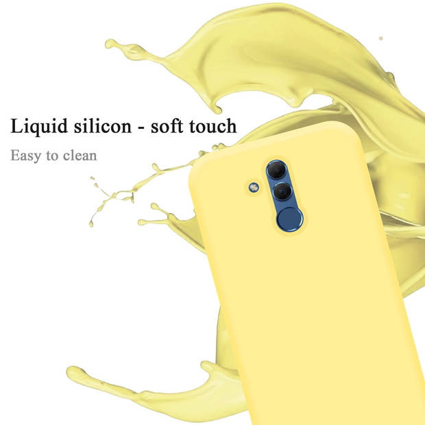 Cadorabo Hoesje geschikt voor Huawei MATE 20 LITE Case in LIQUID GEEL - Beschermhoes TPU silicone Cover