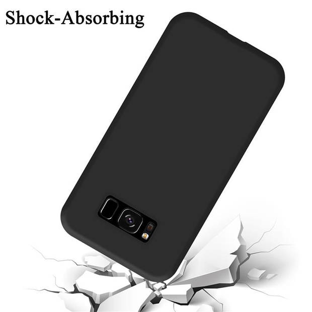 Cadorabo Hoesje geschikt voor Samsung Galaxy S8 PLUS Case in LIQUID ZWART - Beschermhoes TPU silicone Cover