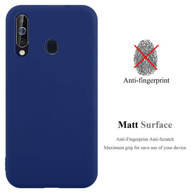 Cadorabo Hoesje geschikt voor Samsung Galaxy A60 / M40 in CANDY DONKER BLAUW - Beschermhoes TPU silicone Case Cover