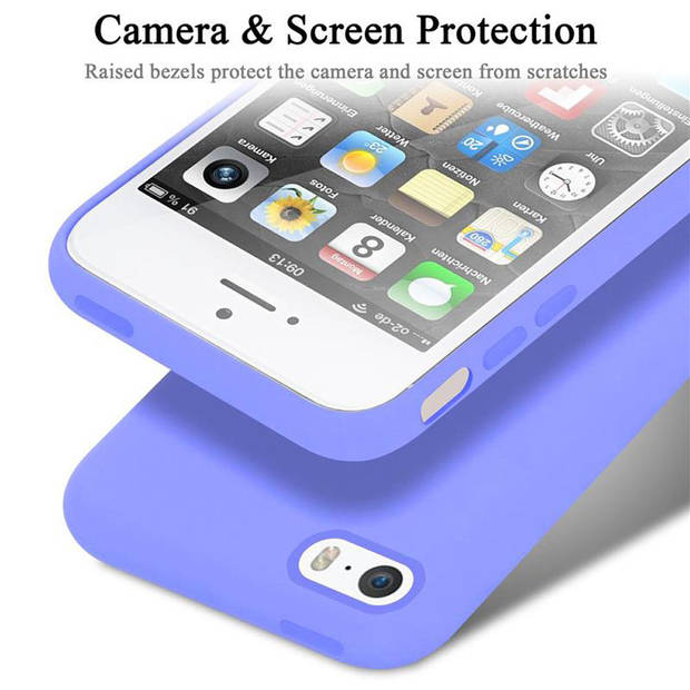 Cadorabo Hoesje geschikt voor Apple iPhone 5 / 5S / SE 2016 Case in LIQUID LICHT PAARS - Beschermhoes TPU silicone Cover