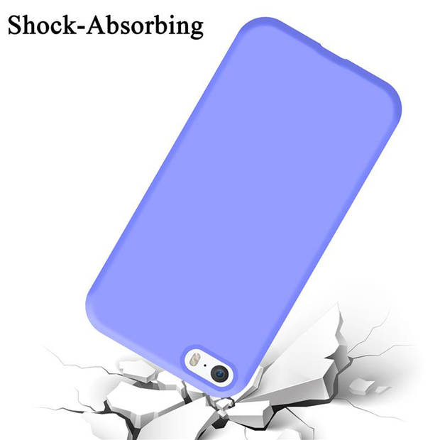 Cadorabo Hoesje geschikt voor Apple iPhone 5 / 5S / SE 2016 Case in LIQUID LICHT PAARS - Beschermhoes TPU silicone Cover