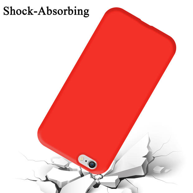 Cadorabo Hoesje geschikt voor Apple iPhone 6 PLUS / 6S PLUS Case in LIQUID ROOD - Beschermhoes TPU silicone Cover