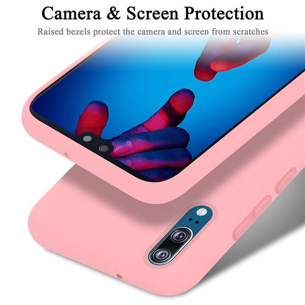 Cadorabo Hoesje geschikt voor Huawei P20 Case in LIQUID ROZE - Beschermhoes TPU silicone Cover