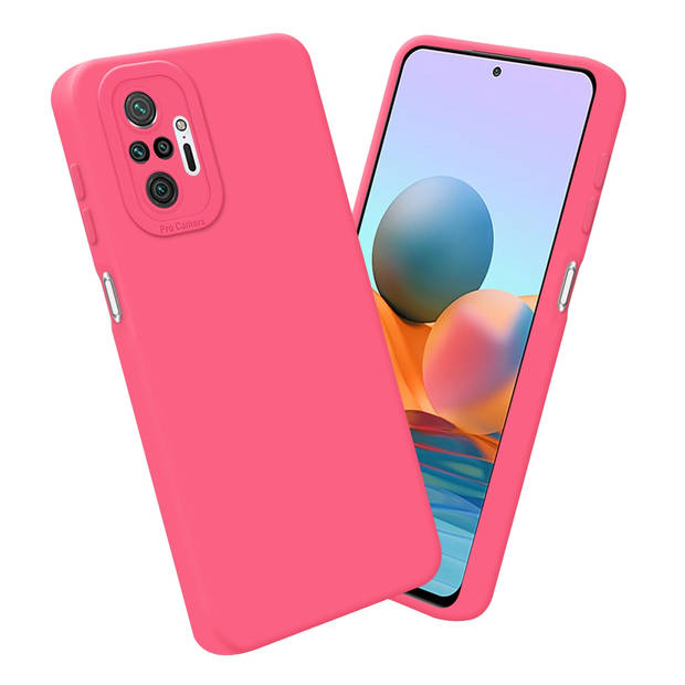 Cadorabo Hoesje geschikt voor Xiaomi RedMi NOTE 10 PRO in FLUID ROOD - Beschermhoes TPU silicone Cover Case