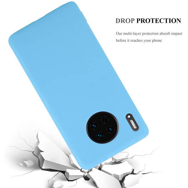 Cadorabo Hoesje geschikt voor Huawei MATE 30 in CANDY BLAUW - Beschermhoes TPU silicone Case Cover