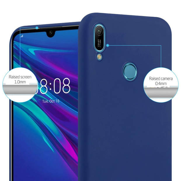 Cadorabo Hoesje geschikt voor Huawei Y6 2019 in CANDY DONKER BLAUW - Beschermhoes TPU silicone Case Cover