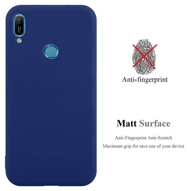 Cadorabo Hoesje geschikt voor Huawei Y6 2019 in CANDY DONKER BLAUW - Beschermhoes TPU silicone Case Cover