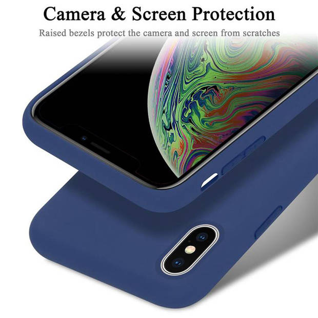 Cadorabo Hoesje geschikt voor Apple iPhone XS MAX Case in LIQUID BLAUW - Beschermhoes TPU silicone Cover