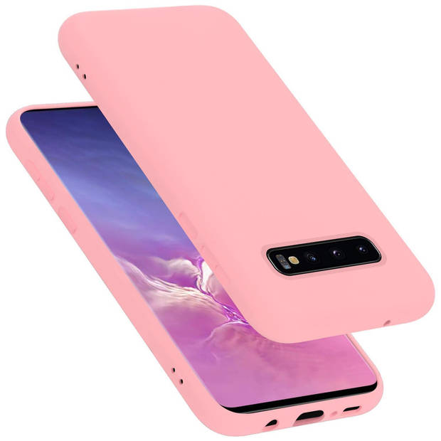 Cadorabo Hoesje geschikt voor Samsung Galaxy S10 PLUS Case in LIQUID ROZE - Beschermhoes TPU silicone Cover