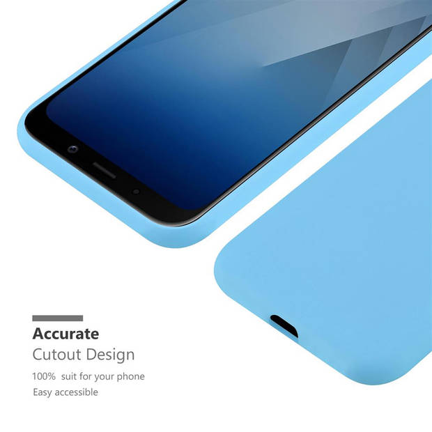 Cadorabo Hoesje geschikt voor Samsung Galaxy A5 2018 in CANDY BLAUW - Beschermhoes TPU silicone Case Cover