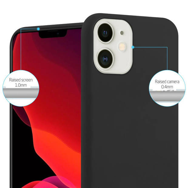 Cadorabo Hoesje geschikt voor Apple iPhone 12 MINI in CANDY ZWART - Beschermhoes TPU silicone Case Cover