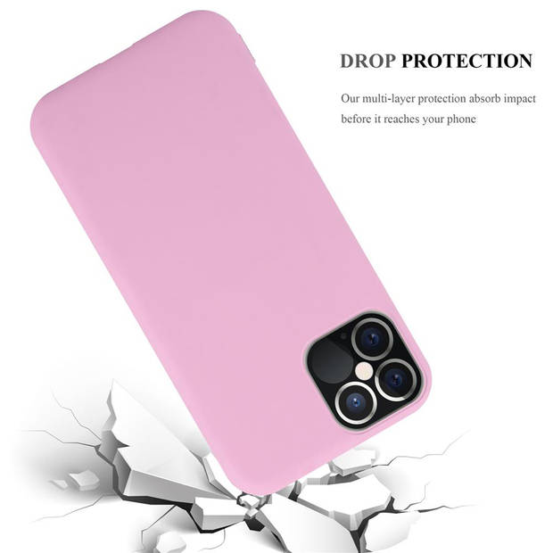 Cadorabo Hoesje geschikt voor Apple iPhone 12 PRO MAX in CANDY ROZE - Beschermhoes TPU silicone Case Cover