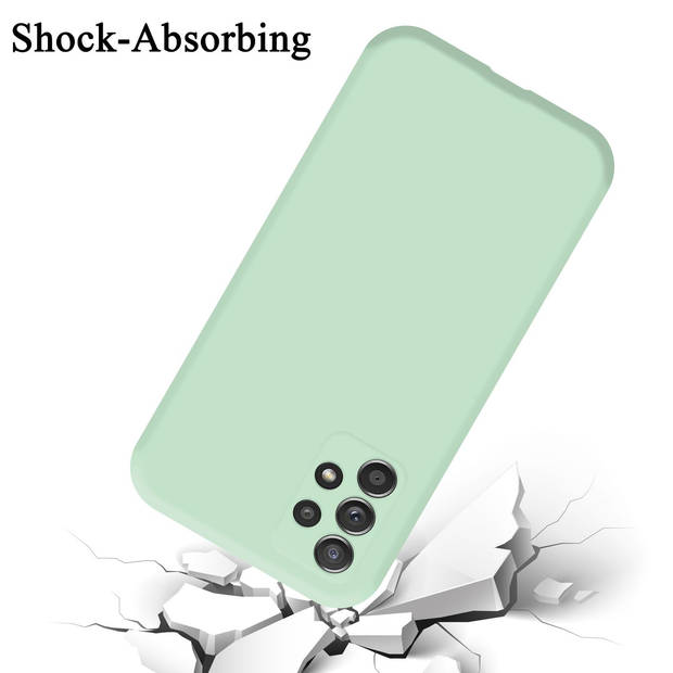 Cadorabo Hoesje geschikt voor Samsung Galaxy A52 (4G / 5G) / A52s Case in LIQUID LICHT GROEN - Beschermhoes TPU silicone