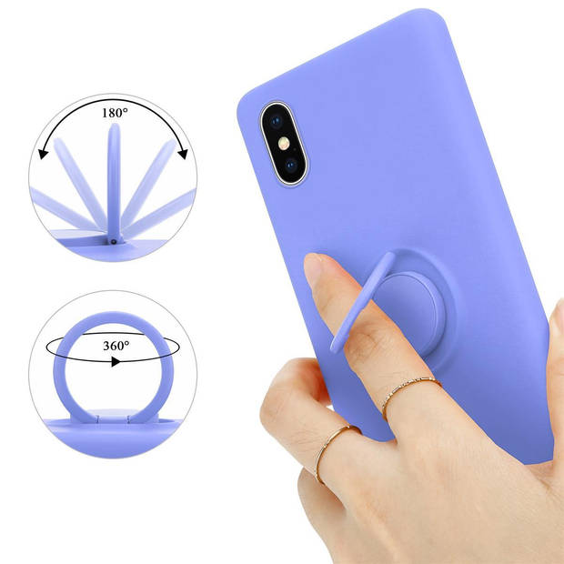 Cadorabo Hoesje geschikt voor Apple iPhone XS MAX in LIQUID LICHT PAARS - Beschermhoes van TPU silicone Case Cover met