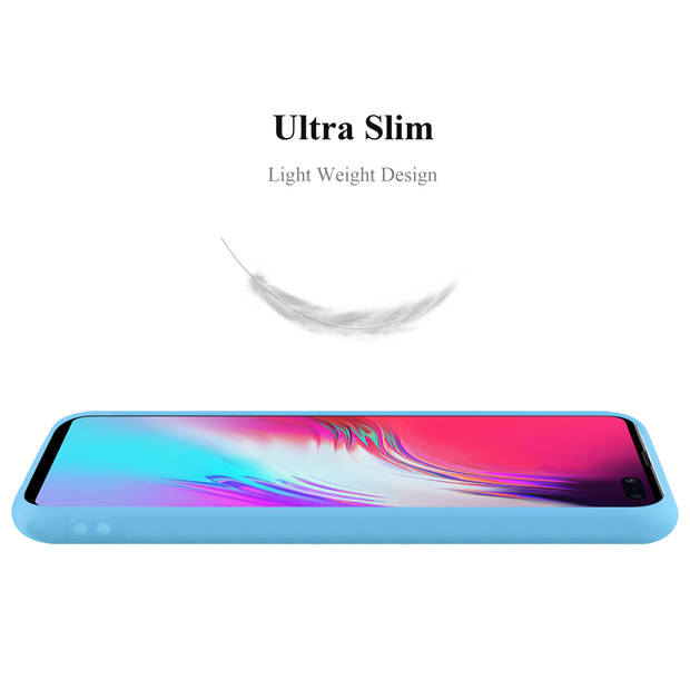 Cadorabo Hoesje geschikt voor Samsung Galaxy S10 5G in CANDY BLAUW - Beschermhoes TPU silicone Case Cover