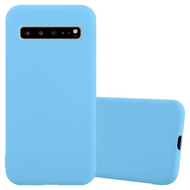 Cadorabo Hoesje geschikt voor Samsung Galaxy S10 5G in CANDY BLAUW - Beschermhoes TPU silicone Case Cover