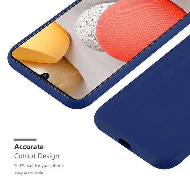 Cadorabo Hoesje geschikt voor Samsung Galaxy A42 4G in CANDY DONKER BLAUW - Beschermhoes TPU silicone Case Cover