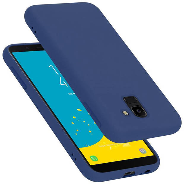 Cadorabo Hoesje geschikt voor Samsung Galaxy J6 2018 Case in LIQUID BLAUW - Beschermhoes TPU silicone Cover