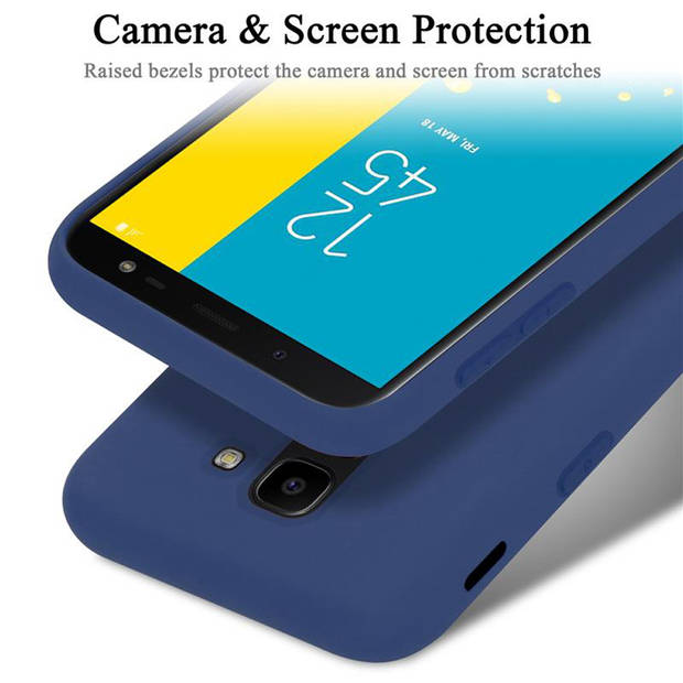 Cadorabo Hoesje geschikt voor Samsung Galaxy J6 2018 Case in LIQUID BLAUW - Beschermhoes TPU silicone Cover