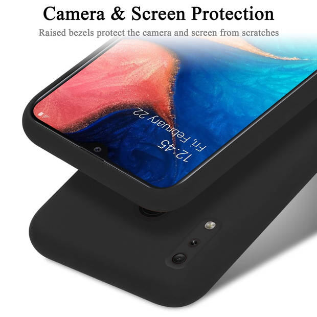 Cadorabo Hoesje geschikt voor Samsung Galaxy A20 / A30 / M10s Case in LIQUID ZWART - Beschermhoes TPU silicone Cover