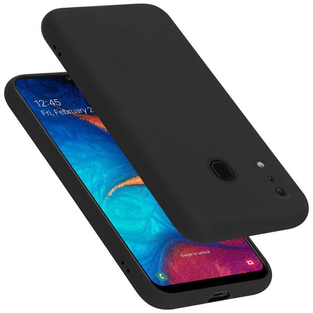 Cadorabo Hoesje geschikt voor Samsung Galaxy A20 / A30 / M10s Case in LIQUID ZWART - Beschermhoes TPU silicone Cover