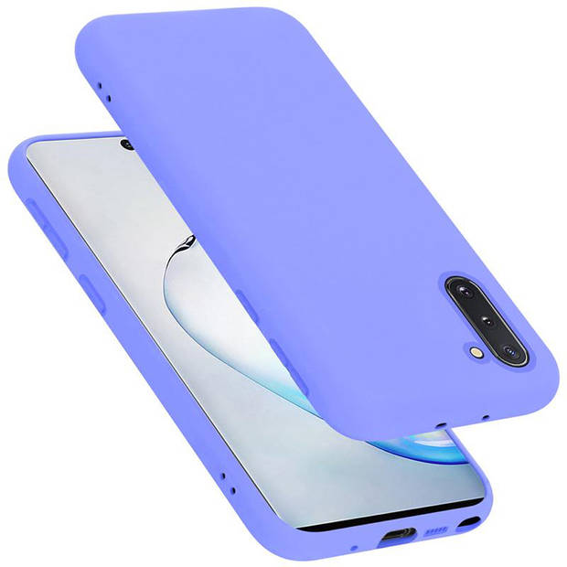 Cadorabo Hoesje geschikt voor Samsung Galaxy NOTE 10 Case in LIQUID LICHT PAARS - Beschermhoes TPU silicone Cover