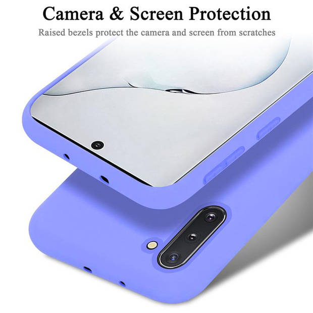 Cadorabo Hoesje geschikt voor Samsung Galaxy NOTE 10 Case in LIQUID LICHT PAARS - Beschermhoes TPU silicone Cover