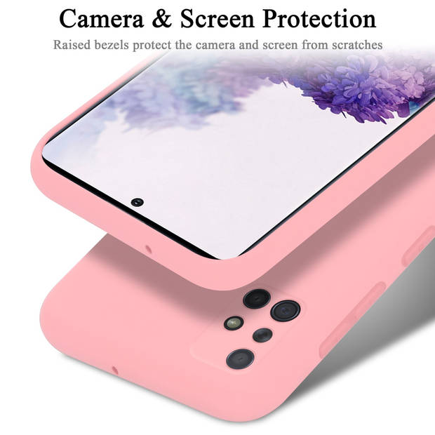 Cadorabo Hoesje geschikt voor Samsung Galaxy A71 4G Case in LIQUID ROZE - Beschermhoes TPU silicone Cover