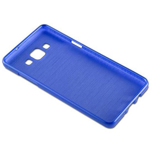 Cadorabo Hoesje geschikt voor Samsung Galaxy A5 2015 in BLAUW - Beschermhoes TPU silicone Case Cover Brushed