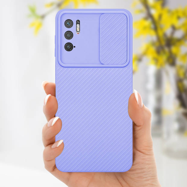 Cadorabo Hoesje geschikt voor Xiaomi RedMi NOTE 10 5G / POCO M3 PRO 5G in Bonbon Paars - Beschermhoes TPU-silicone Case