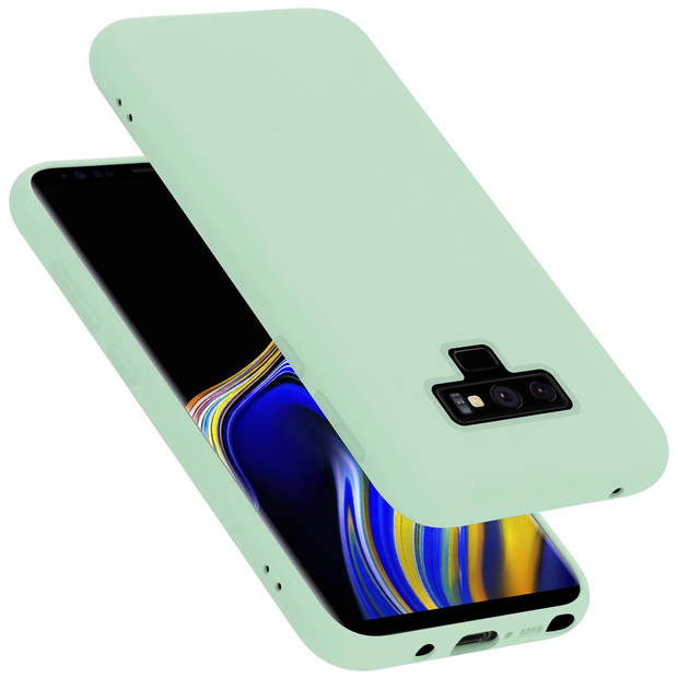 Cadorabo Hoesje geschikt voor Samsung Galaxy NOTE 9 Case in LIQUID LICHT GROEN - Beschermhoes TPU silicone Cover