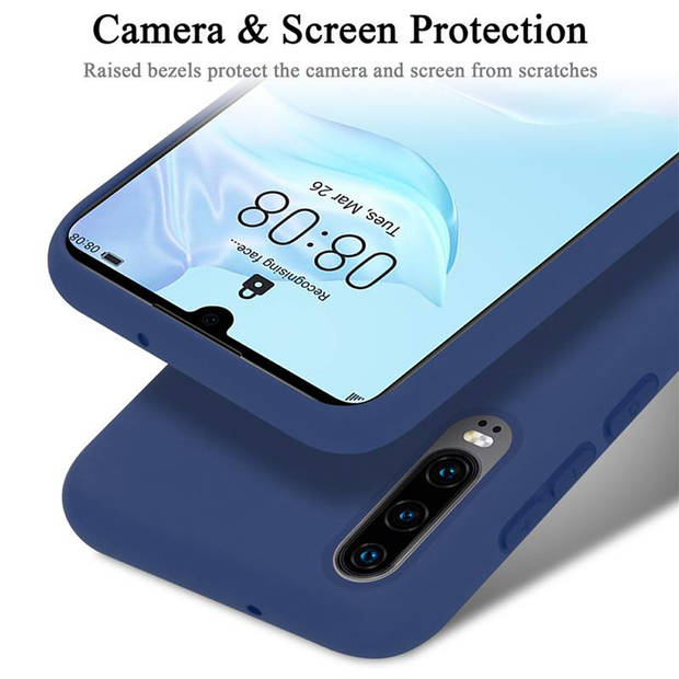 Cadorabo Hoesje geschikt voor Huawei P30 Case in LIQUID BLAUW - Beschermhoes TPU silicone Cover