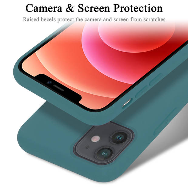 Cadorabo Hoesje geschikt voor Apple iPhone 12 MINI Case in LIQUID GROEN - Beschermhoes TPU silicone Cover