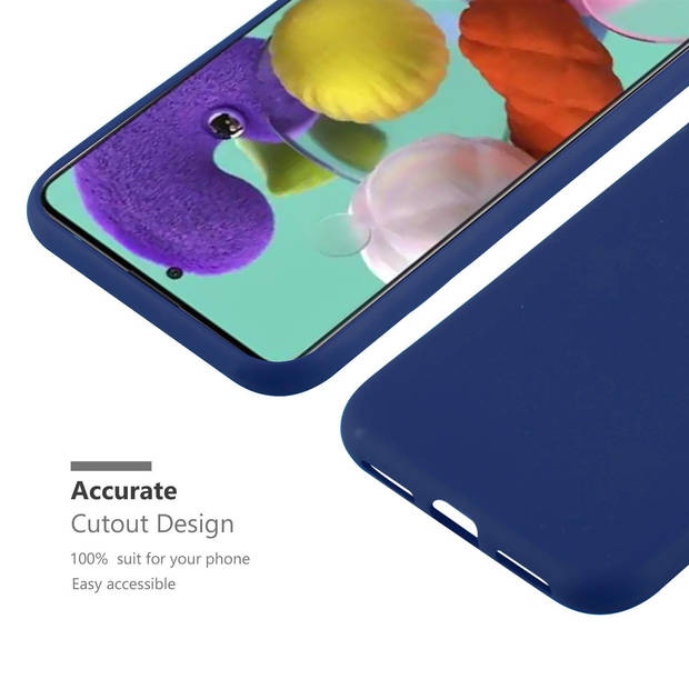 Cadorabo Hoesje geschikt voor Samsung Galaxy A72 4G / 5G in CANDY DONKER BLAUW - Beschermhoes TPU silicone Case Cover