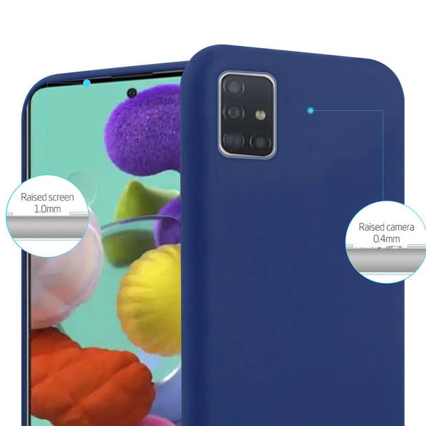 Cadorabo Hoesje geschikt voor Samsung Galaxy A52 (4G / 5G) / A52s in CANDY DONKER BLAUW - Beschermhoes TPU silicone Case