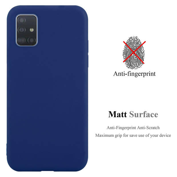 Cadorabo Hoesje geschikt voor Samsung Galaxy A72 4G / 5G in CANDY DONKER BLAUW - Beschermhoes TPU silicone Case Cover