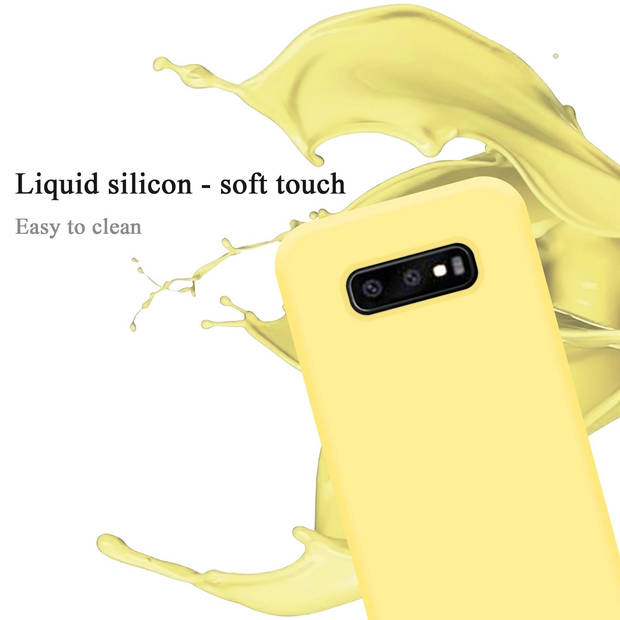 Cadorabo Hoesje geschikt voor Samsung Galaxy S10e Case in LIQUID GEEL - Beschermhoes TPU silicone Cover