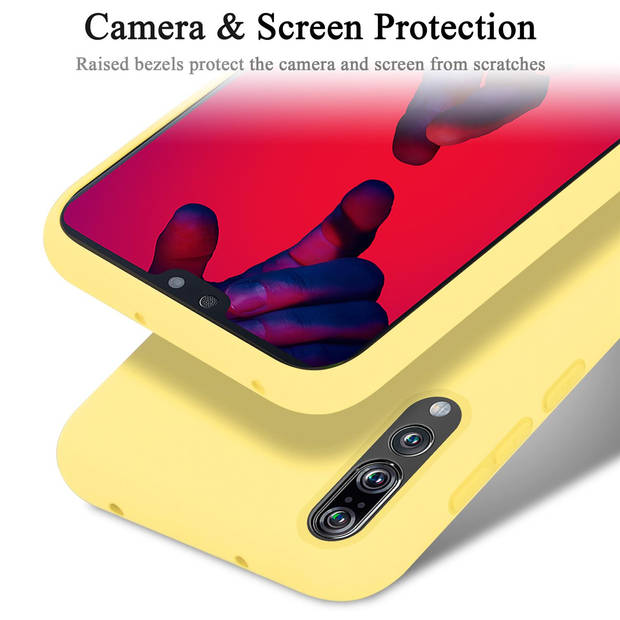 Cadorabo Hoesje geschikt voor Huawei P20 PRO / P20 PLUS Case in LIQUID GEEL - Beschermhoes TPU silicone Cover