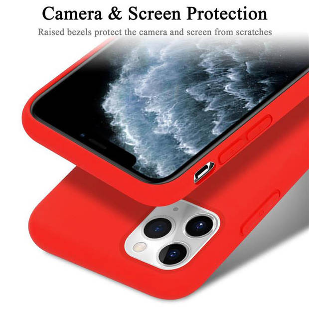 Cadorabo Hoesje geschikt voor Apple iPhone 11 PRO Case in LIQUID ROOD - Beschermhoes TPU silicone Cover