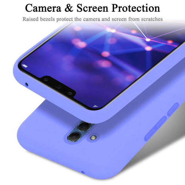 Cadorabo Hoesje geschikt voor Huawei MATE 20 LITE Case in LIQUID LICHT PAARS - Beschermhoes TPU silicone Cover