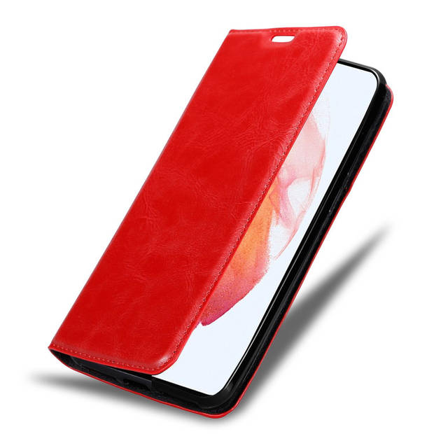 Cadorabo Hoesje geschikt voor Samsung Galaxy S21 PLUS in APPEL ROOD - Beschermhoes Case magnetische sluiting Cover