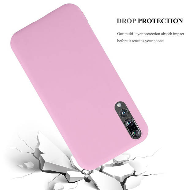 Cadorabo Hoesje geschikt voor Huawei P20 PRO / P20 PLUS in CANDY ROZE - Beschermhoes TPU silicone Case Cover