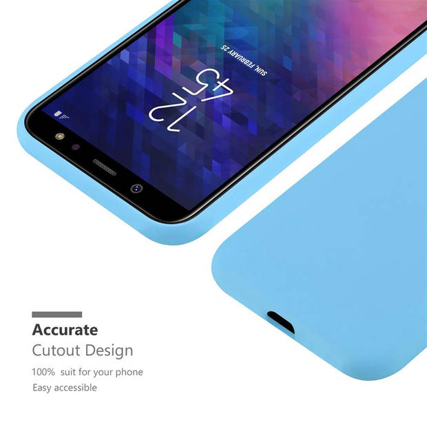 Cadorabo Hoesje geschikt voor Samsung Galaxy J6 2018 in CANDY BLAUW - Beschermhoes TPU silicone Case Cover