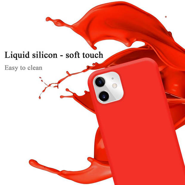 Cadorabo Hoesje geschikt voor Apple iPhone 11 Case in LIQUID ROOD - Beschermhoes TPU silicone Cover