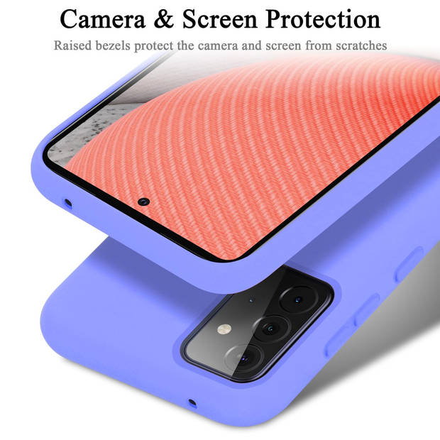 Cadorabo Hoesje geschikt voor Samsung Galaxy A72 4G / 5G Case in LIQUID LICHT PAARS - Beschermhoes TPU silicone Cover